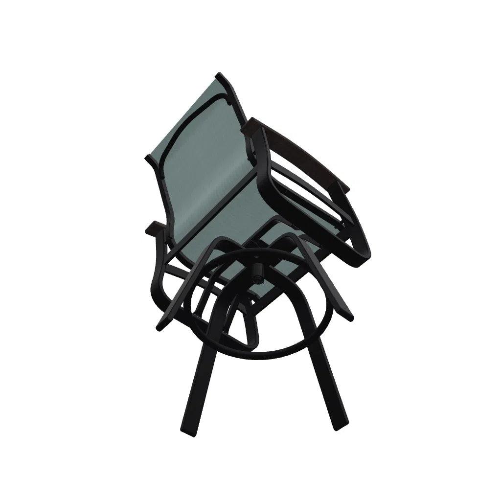 Belle Isle Bar Height Swivel Arm chair - LOOMLAN - Telescope - Outdoor Bar Stools