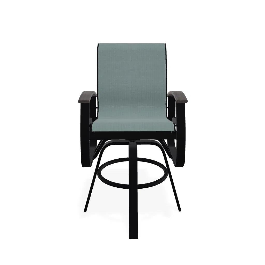 Belle Isle Bar Height Swivel Arm chair - LOOMLAN - Telescope - Outdoor Bar Stools