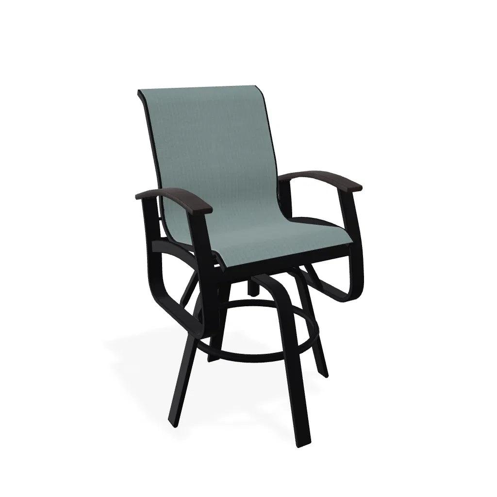 Belle Isle Bar Height Swivel Arm chair - LOOMLAN - Telescope - Outdoor Bar Stools