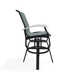 Belle Isle Bar Height Swivel Arm chair - LOOMLAN - Telescope - Outdoor Bar Stools