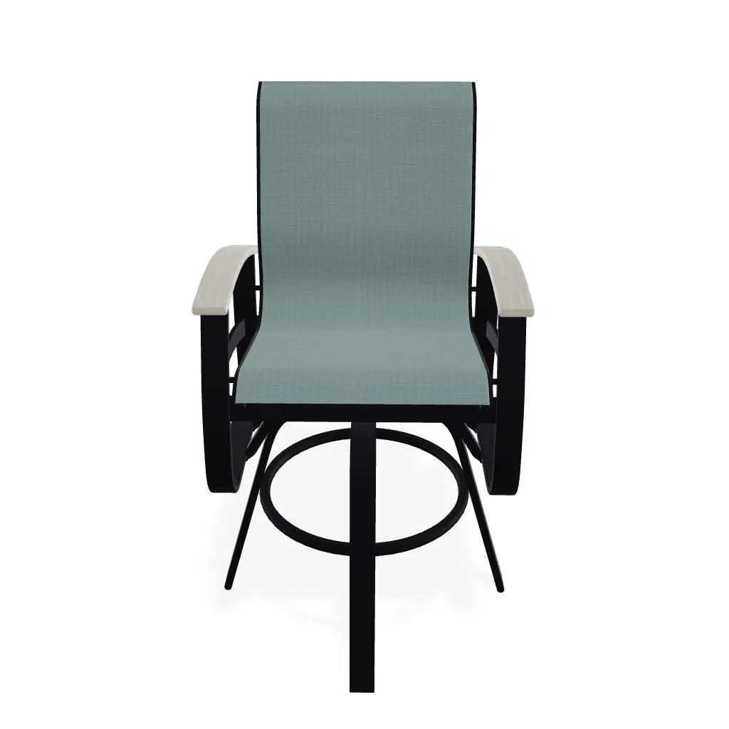 Belle Isle Bar Height Swivel Arm chair - LOOMLAN - Telescope - Outdoor Bar Stools