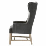 Bennett Dining Arm Chair Gray Velvet Solid Wood Legs - LOOMLAN - Essentials For Living - Dining Chairs