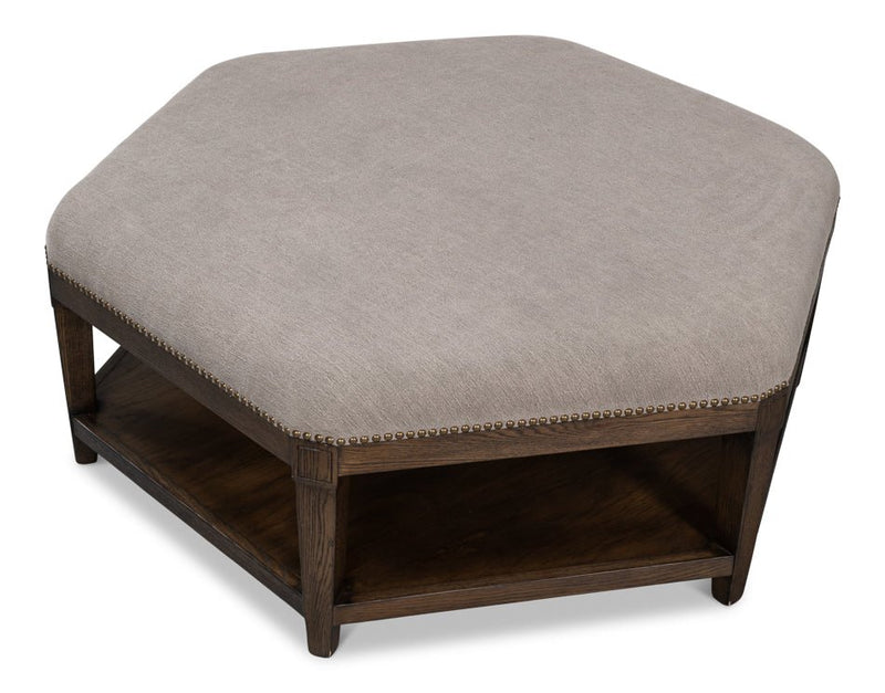 Bertram Unique Design Ottoman - LOOMLAN - Sarreid - Ottomans