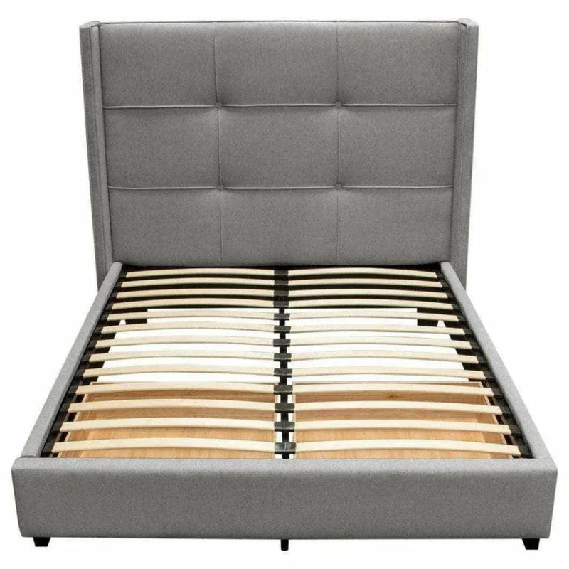 Beverly Grey Bed With Storage - LOOMLAN - Diamond Sofa - Beds
