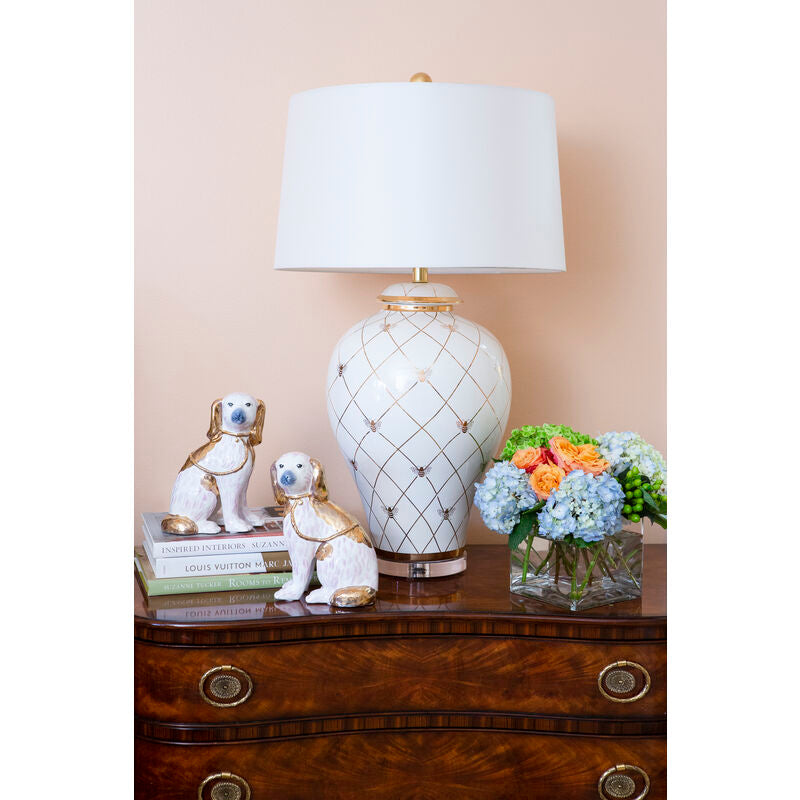 Ginger Jar Ceramic Made With Gold Accents Table Lamp