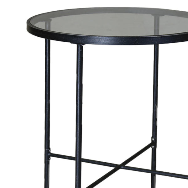 Provence Elegant Wrought Iron Round Outdoor Pub Table