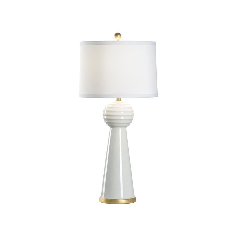 Bianco Italian - Made Ceramic Ball Body Table Lamp - LOOMLAN - Chelsea House - Table Lamps