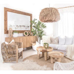 Binah Sanded Rattan Tub Chair Natural Color - LOOMLAN - Artesia - Accent Chairs