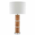 Birdseye Maple Veneer Birdseye Table Lamp - LOOMLAN - Currey & Co - Table Lamps