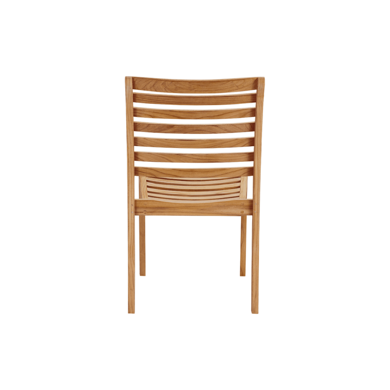 Birmingham Teak Stackable Patio Dining Chair 4PC - LOOMLAN - HiTeak - Outdoor Dining Chairs