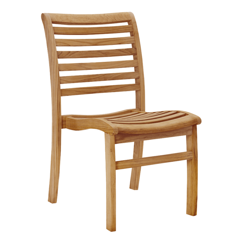 Birmingham Teak Stackable Patio Dining Chair 4PC - LOOMLAN - HiTeak - Outdoor Dining Chairs