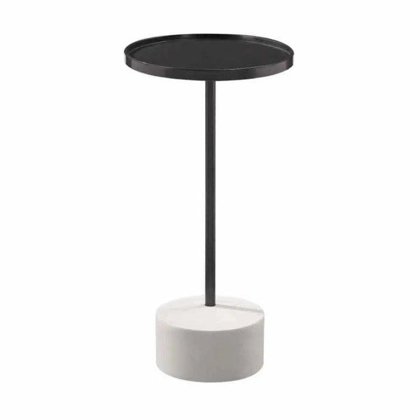 Black and White Marble Scatter Accent Table - LOOMLAN - Bassett Mirror - Side Tables