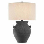 Black Ash Satin Black Anza Table Lamp - LOOMLAN - Currey & Co - Table Lamps