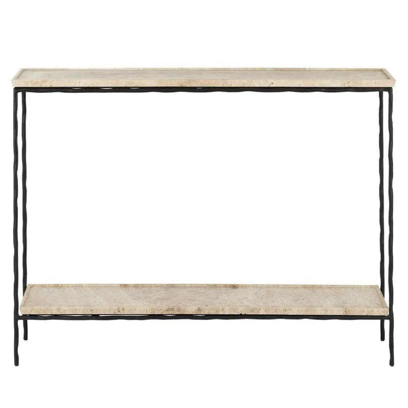 Black Boyles Console Table Hiroshi Koshitaka - LOOMLAN - Currey & Co - Console Tables