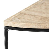 Black Boyles Travertine Demi - Lune Hiroshi Koshitaka - LOOMLAN - Currey & Co - Console Tables