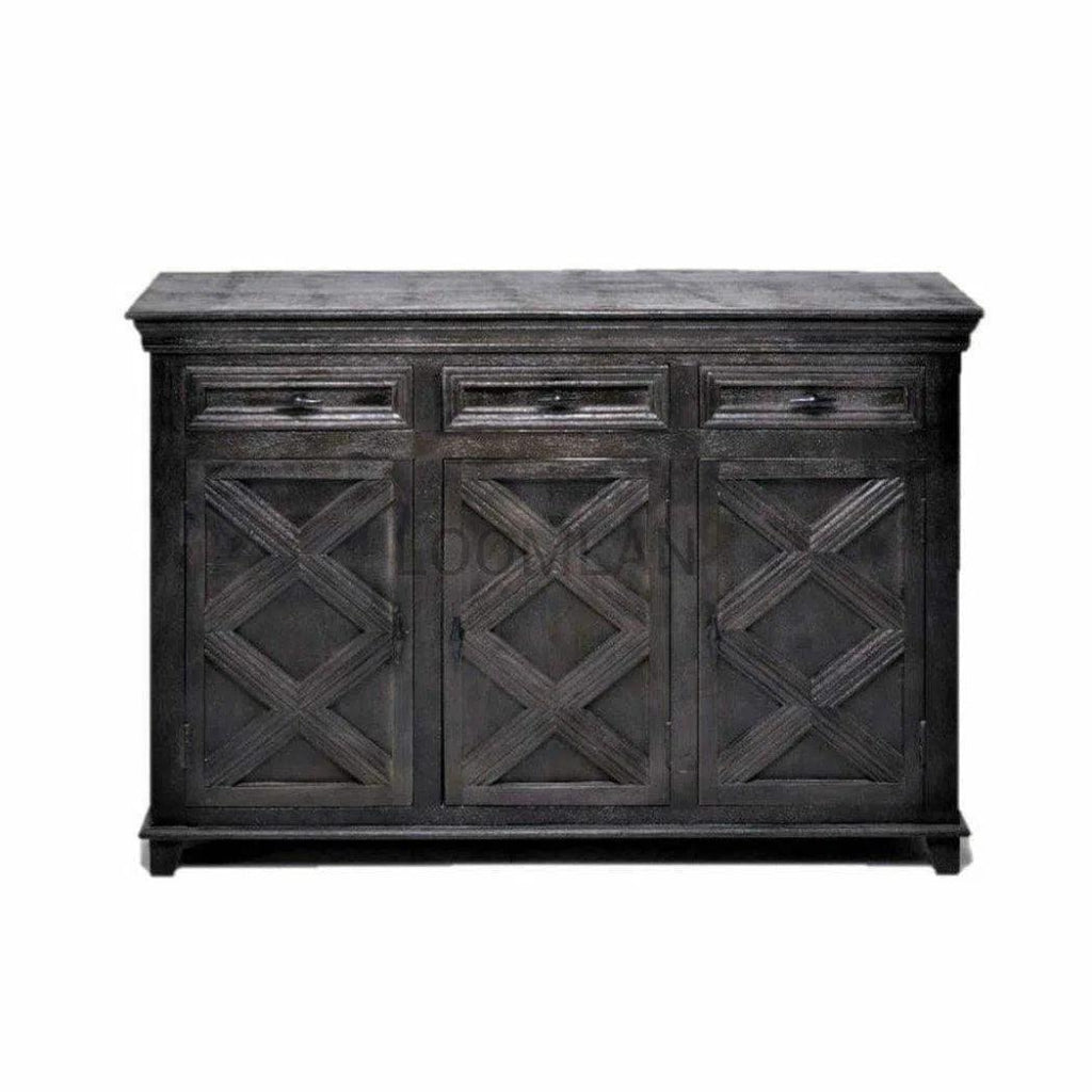 Black Farmhouse Wood Credenza With Drawers - LOOMLAN - LOOMLAN - Sideboards