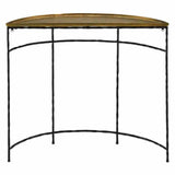 Black Iron Antique Brass Boyles Brass Demi - Lune - LOOMLAN - Currey & Co - Console Tables