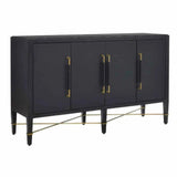 Black Lacquered Verona Credenza - LOOMLAN - Currey & Co - Sideboards