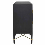 Black Lacquered Verona Credenza - LOOMLAN - Currey & Co - Sideboards