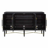 Black Lacquered Verona Credenza - LOOMLAN - Currey & Co - Sideboards