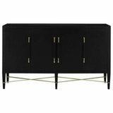 Black Lacquered Verona Credenza - LOOMLAN - Currey & Co - Sideboards