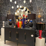 Black Lacquered Verona Credenza - LOOMLAN - Currey & Co - Sideboards