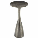 Black Nickel Ishaan Black Accent Table - LOOMLAN - Currey & Co - Side Tables