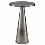 Black Nickel Tondo Accent Table - LOOMLAN - Currey & Co - Side Tables