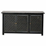 Black Sideboard with 3 Doors & Brass Knobs - LOOMLAN - LOOMLAN - Sideboards