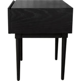 Black Square Side Table Drawers Wood Wood Base - LOOMLAN - LH Imports - Side Tables