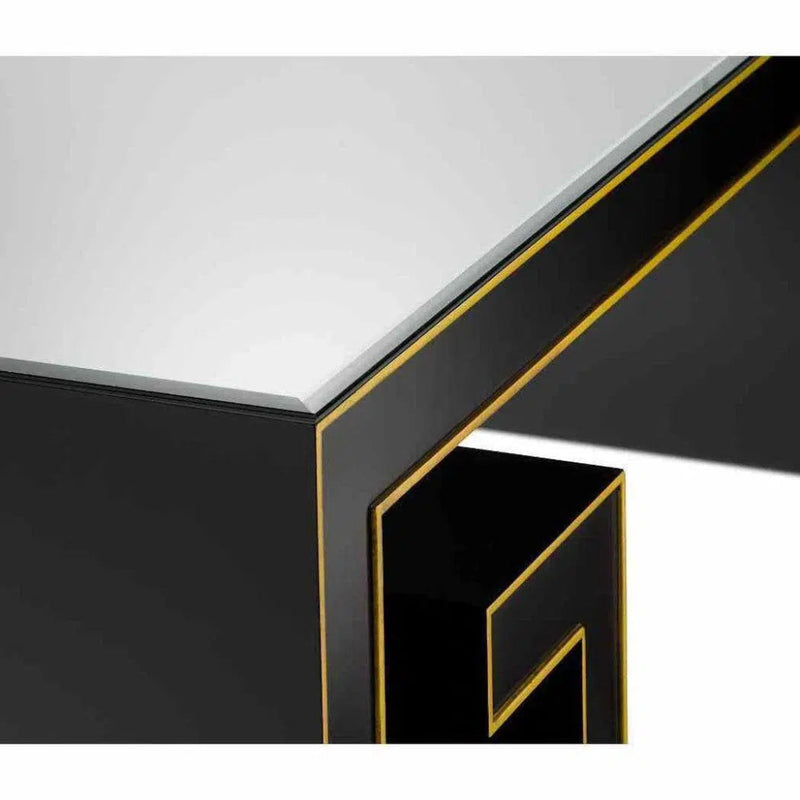 Black Waterfall Rectangular Cocktail Table - LOOMLAN - Currey & Co - Coffee Tables