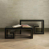 Black Waterfall Rectangular Cocktail Table - LOOMLAN - Currey & Co - Coffee Tables