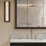Blaine Modern Polished Bath Wall Sconce - LOOMLAN - Currey & Co - Wall Sconces