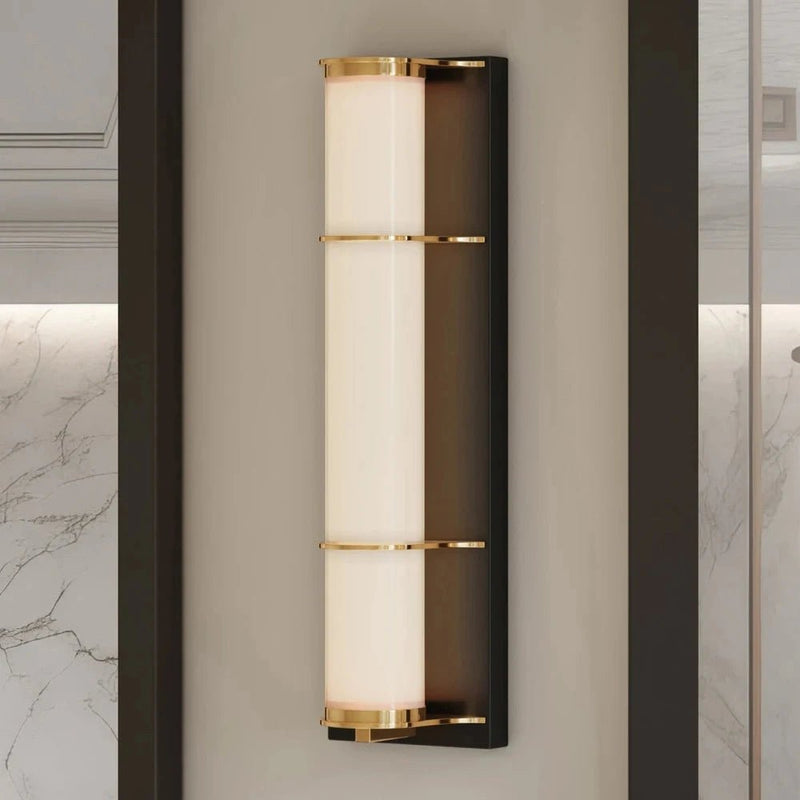Blaine Modern Polished Bath Wall Sconce - LOOMLAN - Currey & Co - Wall Sconces