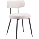 Blanca Dining Chair (Set of 2) Ivory - LOOMLAN - Zuo Modern - Dining Chairs