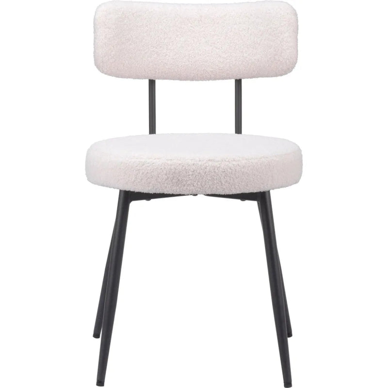 Blanca Dining Chair (Set of 2) Ivory - LOOMLAN - Zuo Modern - Dining Chairs