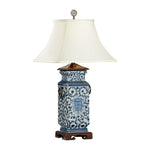 Blue And White Heralds Hand Painted Porcelain Table Lamp - LOOMLAN - Wildwood - Table Lamps