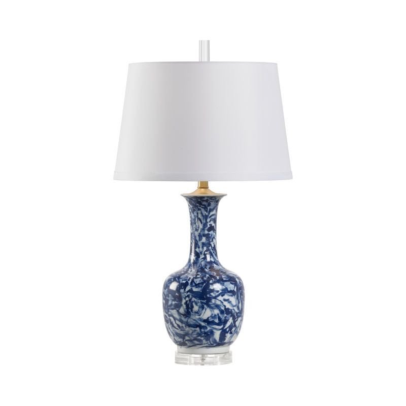 Blue Belle Ceramic Made Table Lamp - LOOMLAN - Wildwood - Table Lamps