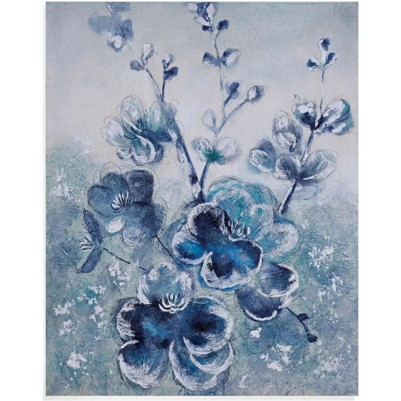 Blue Blooms Wall Art - LOOMLAN - Bassett Mirror - Canvas Art