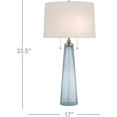 Blue Brass Looke Table Lamp - LOOMLAN - Currey & Co - Table Lamps