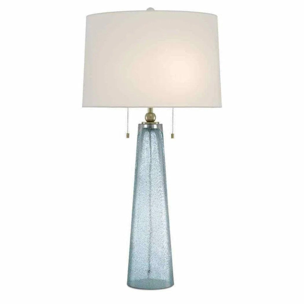 Blue Brass Looke Table Lamp - LOOMLAN - Currey & Co - Table Lamps