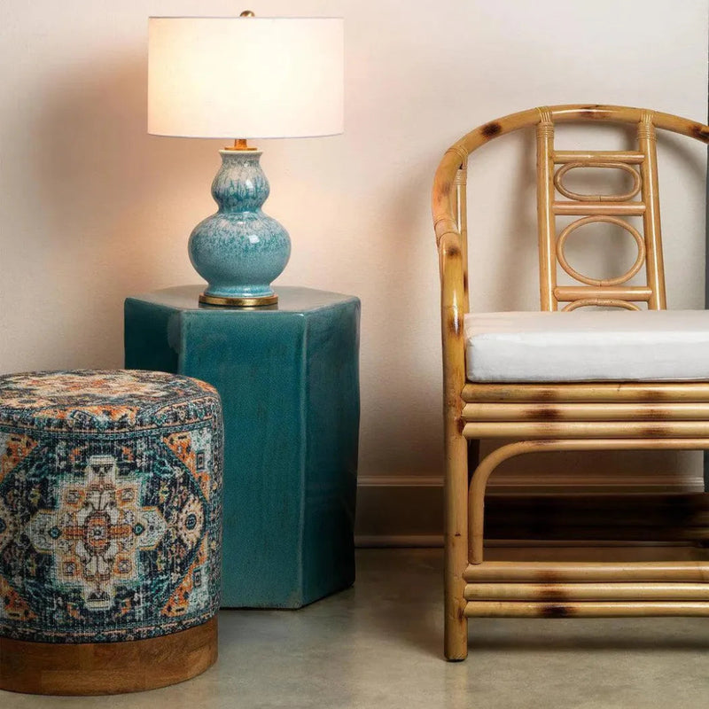 Blue Ceramic Whitney Table Lamp - LOOMLAN - Jamie Young - Table Lamps