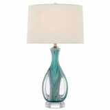 Blue Clear Eudoxia Table Lamp - LOOMLAN - Currey & Co - Table Lamps