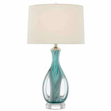 Blue Clear Eudoxia Table Lamp - LOOMLAN - Currey & Co - Table Lamps