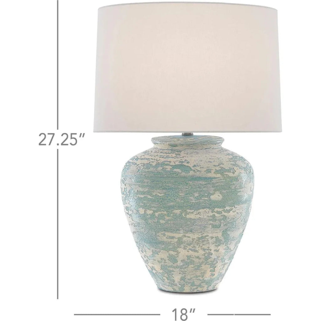 Blue Cream Mimi Table Lamp - LOOMLAN - Currey & Co - Table Lamps