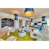 Blue Gold Leaf Graduation Small Chandelier By Koshitaka - LOOMLAN - Currey & Co - Chandeliers