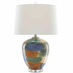 Blue Green Sand Rust Clear Rainbow Table Lamp - LOOMLAN - Currey & Co - Table Lamps