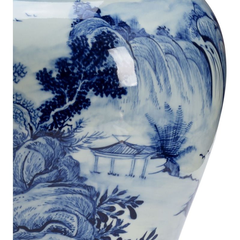 Blue June Hand painted porcelain Vase (Set of 2) - LOOMLAN - Wildwood - Vases & Jars