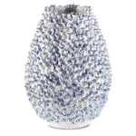 Blue White Milione Medium Blue Vase - LOOMLAN - Currey & Co - Vases & Jars