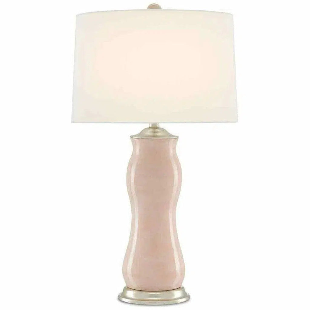 Blush Silver Leaf Ondine Table Lamp - LOOMLAN - Currey & Co - Table Lamps